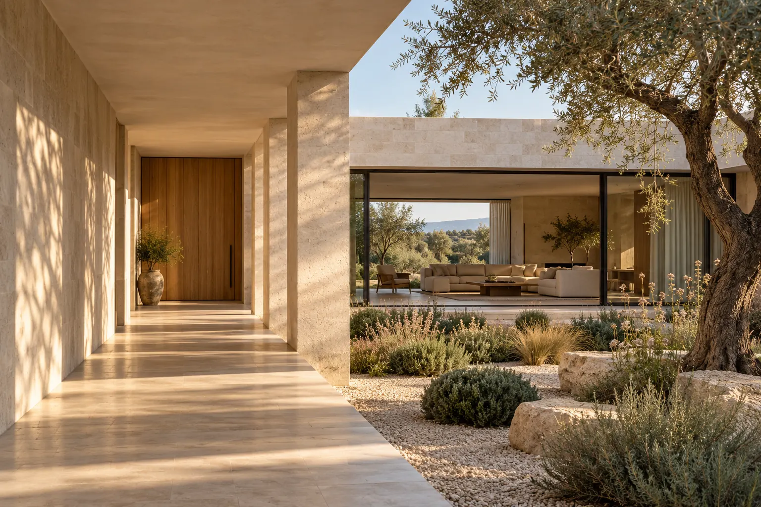 Courtyard home · Independently generated illustration